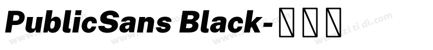 PublicSans Black字体转换